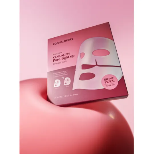 Eqqualberry Collagen Poretight up Hydrogel Mask 4 st
