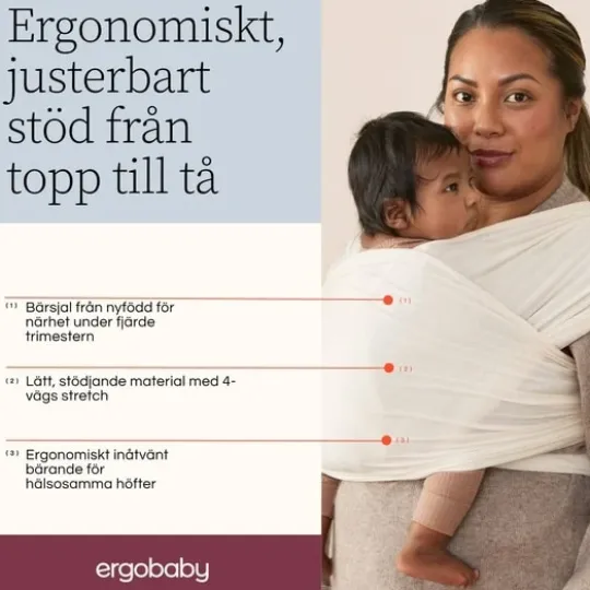 Ergobaby Aura Bärsjal Trikå Soft Black