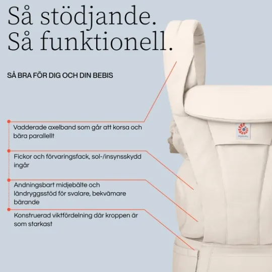 Ergobaby Omni Deluxe Cotton Bärsele Onyx Black