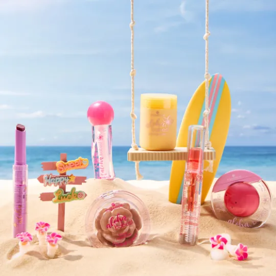 essence Aloha, Babes! Gloss in Stick 01 Sunny Bliss, Flower Kiss 1,6 g