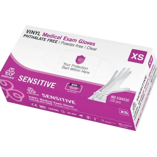 Evercare Vinylhandskar XS 100 st