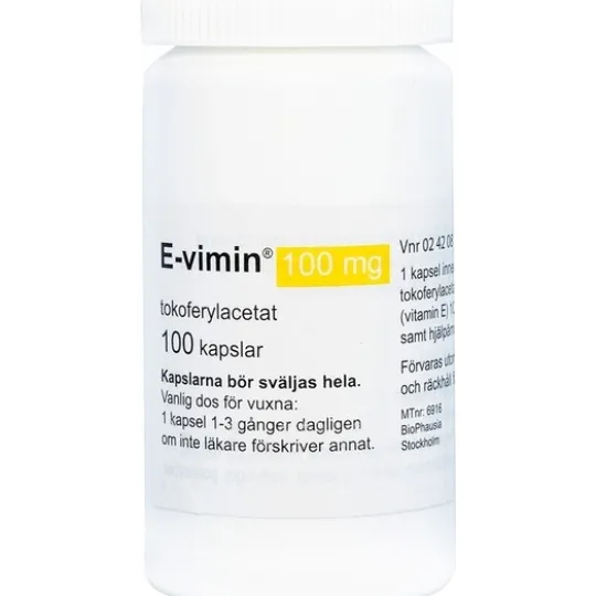 E-vimin, kapsel, mjuk 100 mg 100 st