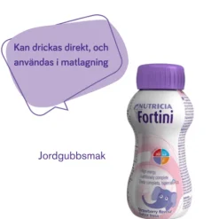 Fortini, komplett, drickfärdigt, barnkosttillägg, jordgubb 4 x 200 ml
