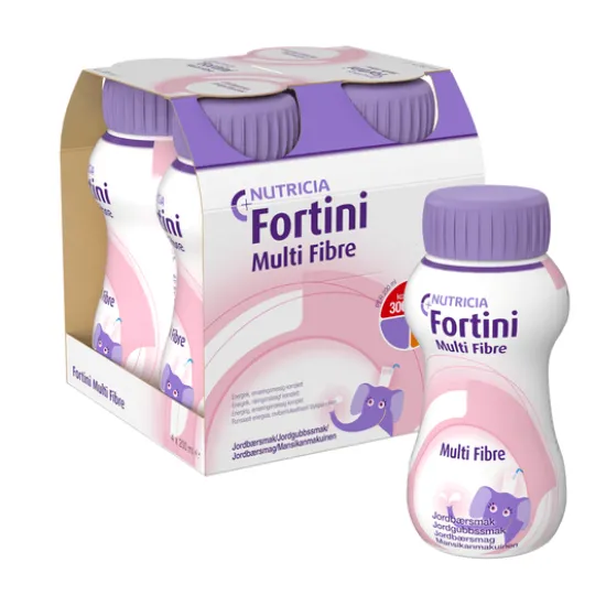 Fortini Multi Fibre Jordgubb 4 x 200 ml