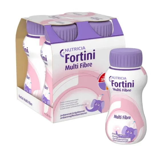 Fortini Multi Fibre Jordgubb 4 x 200 ml