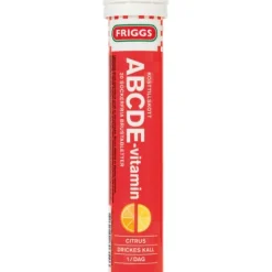 Friggs ABCDE-vitamin Citron 20 brustabletter
