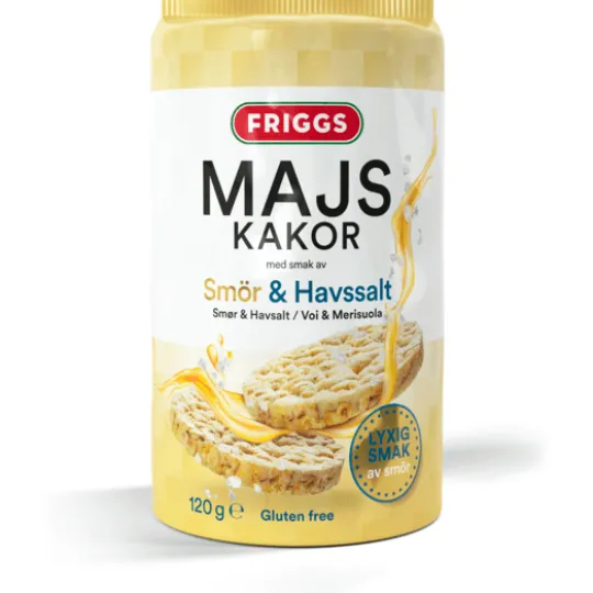 Friggs Majskakor Smör & Havssalt 120 g