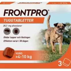 FRONTPRO Tuggtabletter Hund M 4-10 kg 3 st 28,3 mg