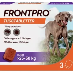FRONTPRO Tuggtabletter Hund XL >25-50 kg 3 st 136 mg