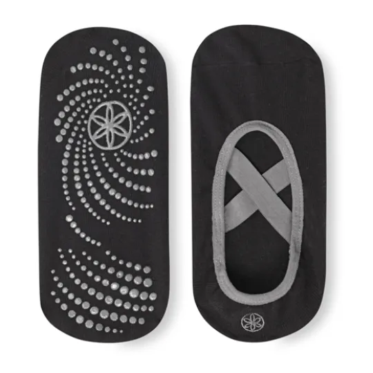 Gaiam Grippy Yoga Barre Socks Black/Grey One Size