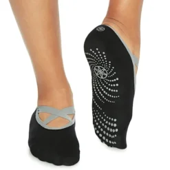 Gaiam Grippy Yoga Barre Socks Black/Grey One Size