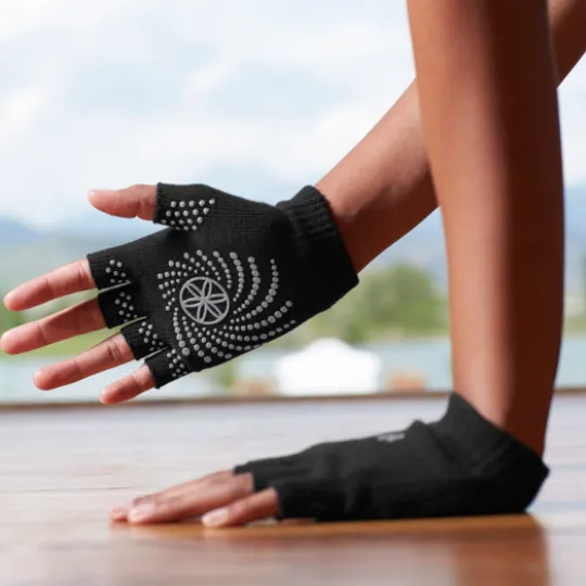 Gaiam Grippy Yoga Gloves Grey One Size