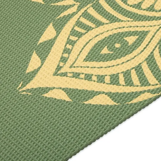 Gaiam Olive Haze Mandala Yoga Mat Printed 6 mm