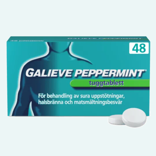 Galieve Peppermint Tuggtablett mot Halsbränna 48 st
