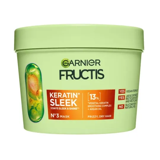 Garnier Fructis Keratin Sleek Hårinpacking 370 ml