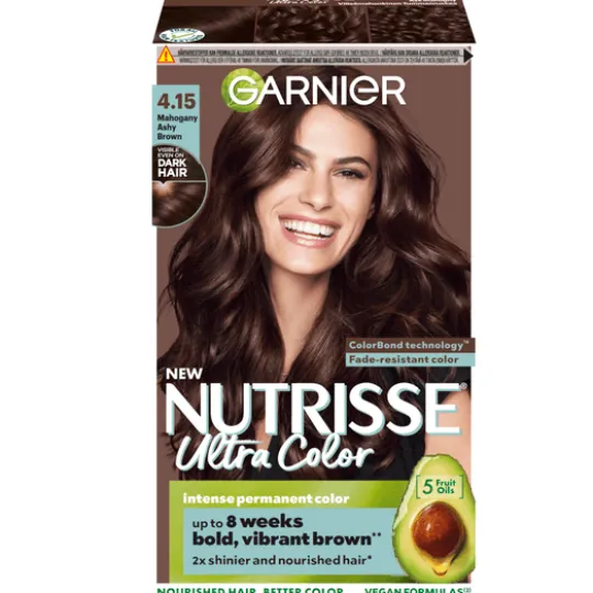 Garnier Nutrisse Ultra Color Permanent Hårfärg 4.15 Mahogany Ashy Brown
