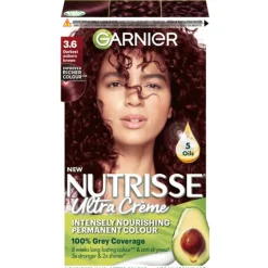 Garnier Nutrisse Ultra Créme Permanent Hårfärg 3.6 Darkest Auburn Brown