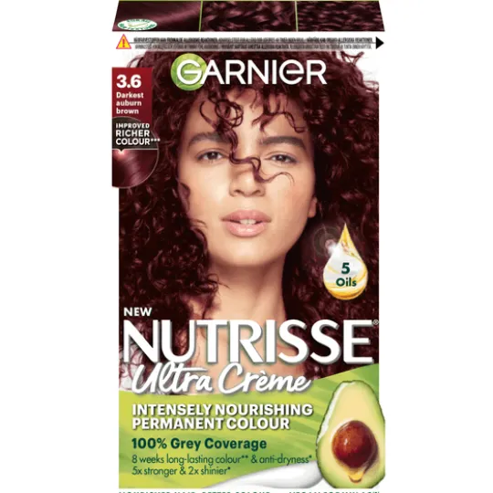 Garnier Nutrisse Ultra Créme Permanent Hårfärg 3.6 Darkest Auburn Brown