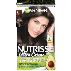 Garnier Nutrisse Ultra Créme Permanent Hårfärg 3 Deep Dark Brown