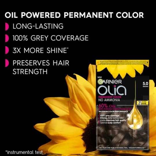 Garnier Olia Permanent Hårfärg 5.0 Brown
