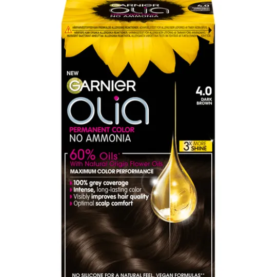 Garnier Olia Permanent Hårfärg 4.0 Dark Brown