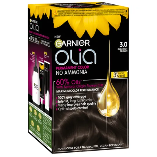 Garnier Olia Permanent Hårfärg 3.0 Blackish Brown