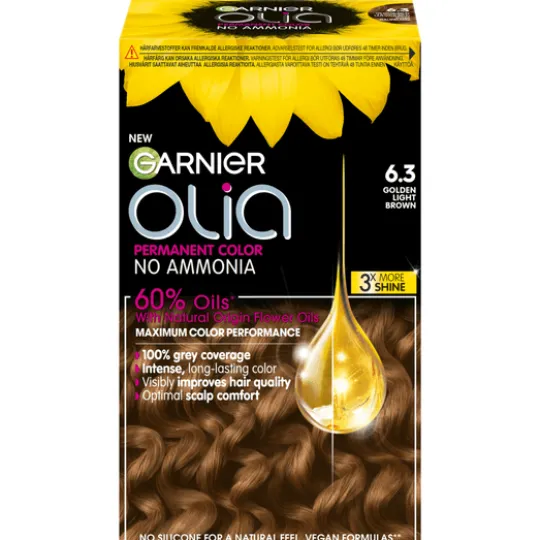 Garnier Olia Permanent Hårfärg 6.3 Golden Light Brown