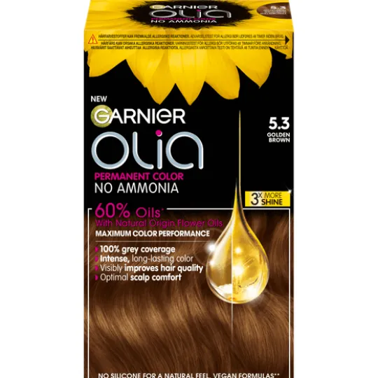 Garnier Olia Permanent Hårfärg 5.3 Golden Brown
