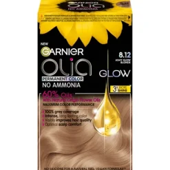 Garnier Olia Permanent Hårfärg 8.12 Ashy Glow Blonde