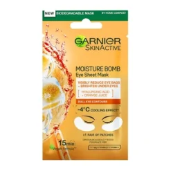 Garnier Skin Active Moisture Bomb Eye Tissue Mask Orange Juice & Hyaluronic Acid
