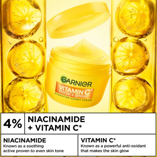 Garnier Vitamin C* Fresh & Bright Hydrating Sorbet Cream 85 ml