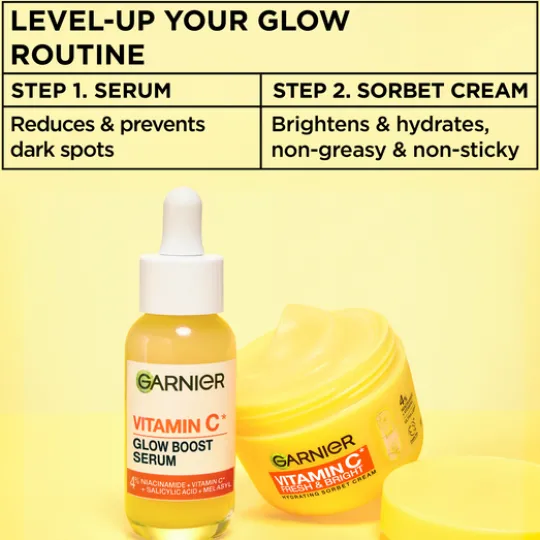 Garnier Vitamin C* Fresh & Bright Hydrating Sorbet Cream 85 ml