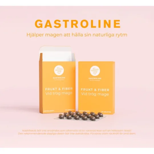 Gastroline Frukt & Fiber 30 tabletter