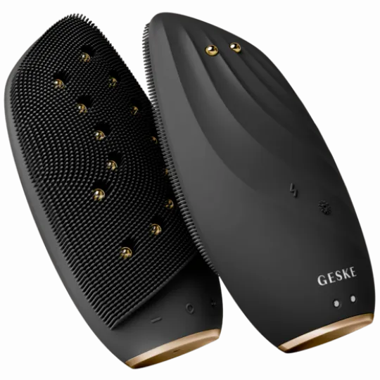 GESKE Sonic Thermo Facial Brush & Face-Lifter 8 in 1 Black