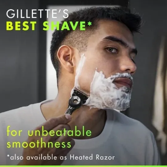GilletteLabs Rakhyvel Exfoliating Bar 2 Rakblad med Magnetiskt Ställ & Resefodral