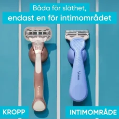 Gillette Venus Duopack Rakhyvel för Intimområdet + ComfortGlide 2 rakblad