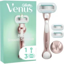 Gillette Venus Pro Smooth Sensitive Rakhyvel med 3 Rakblad