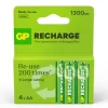 GP Batteries Recharge AA-batteri 1300mAh 4 st