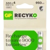 GP Batteries ReCyko AAA-batteri 950mAh 4-pack