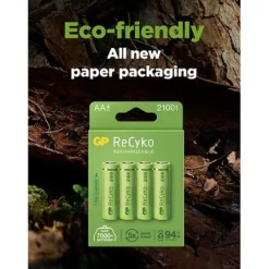 GP Batteries ReCyko AA-batteri 2100mAh 4-pack