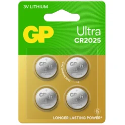 GP Batteries Ultra Litium Knappcell CR2025 4 st