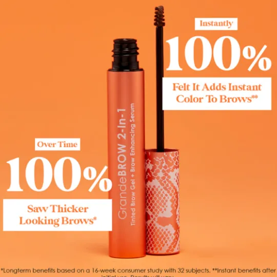 Grande Cosmetics GrandeBROW 2-In-1 Tinted Brow Gel + Brow Enhancing Serum Medium 3,5 ml