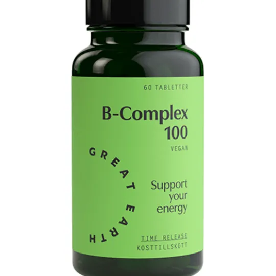 Great Earth B-Complex 100 mg 60 tabletter