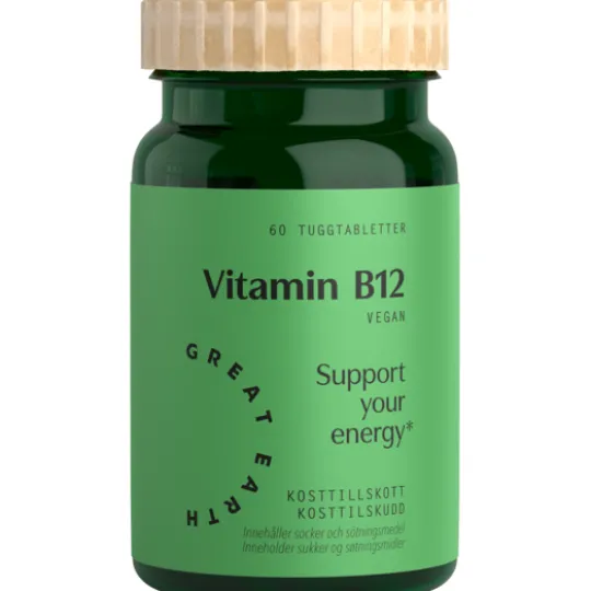 Great Earth B-12 500 mcg 60 tuggtabletter