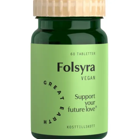 Great Earth Folsyra 400 mcg 60 tabletter