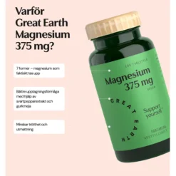 Great Earth Magnesium 375 mg 100 tabletter