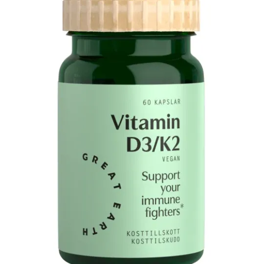 Great Earth Vitamin D3/K2 60 kapslar
