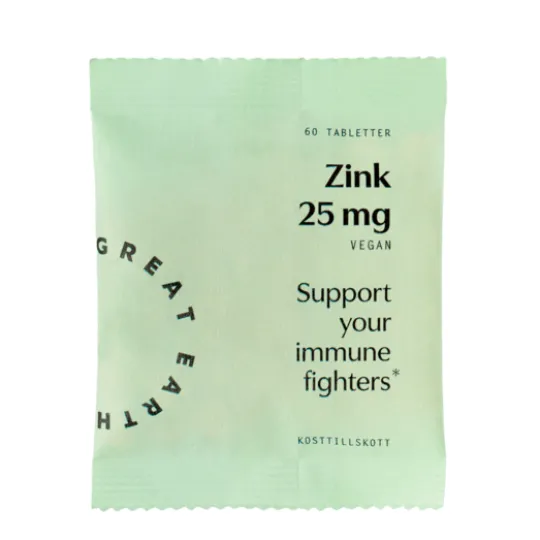 Great Earth Zink 25 mg Refill 60 tabletter