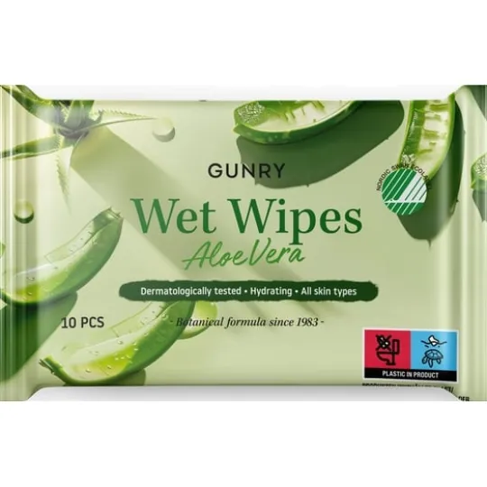 Gunry Wet Wipes Aloe Vera 10 st
