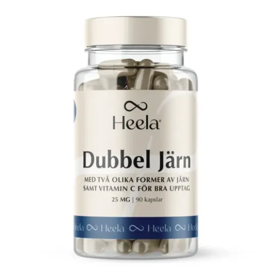 Heela Dubbel Järn 25 mg 90 kapslar
